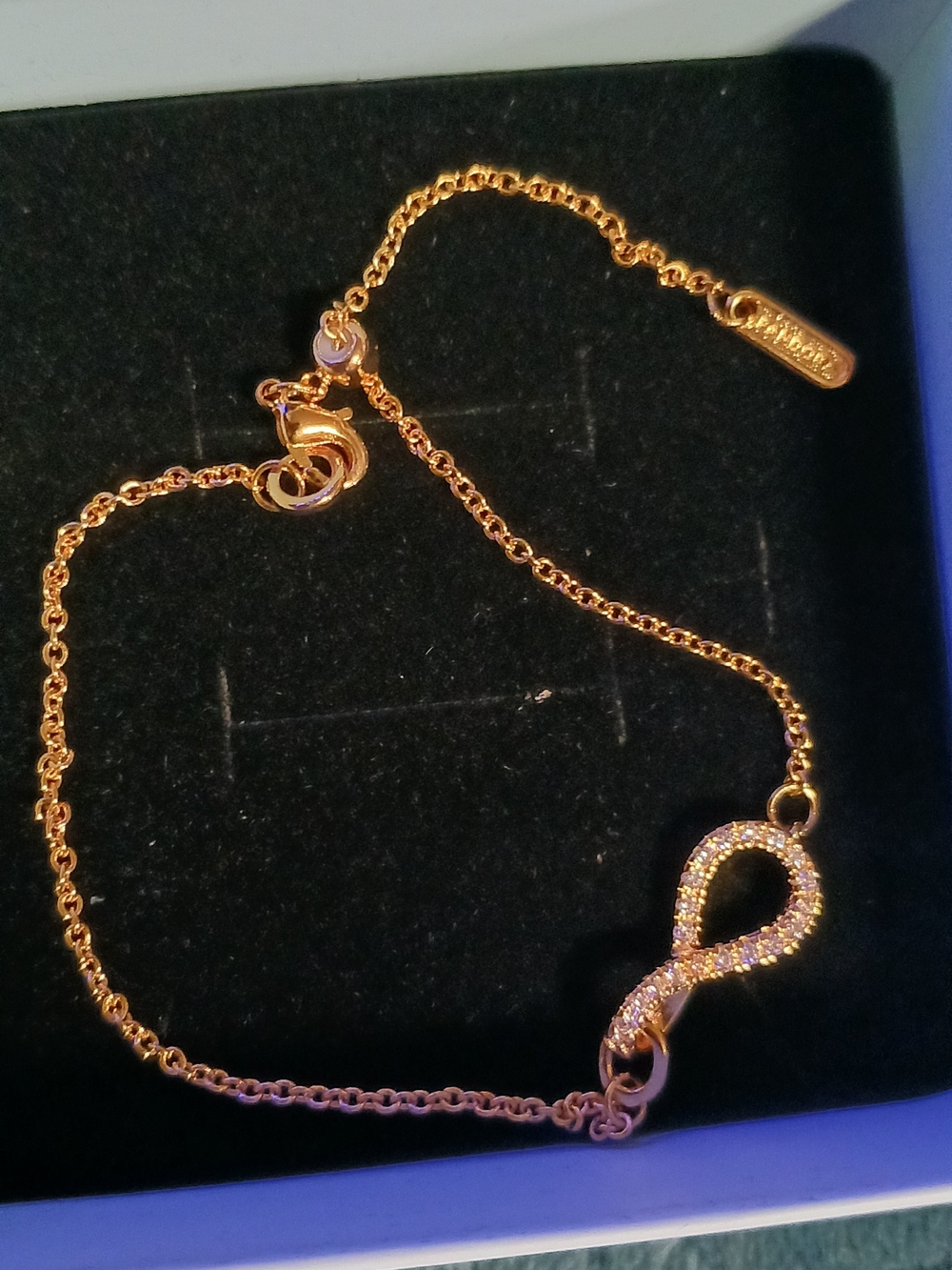 Pandora Rose Gold Infinity Bracelet with PavΓ© Stones